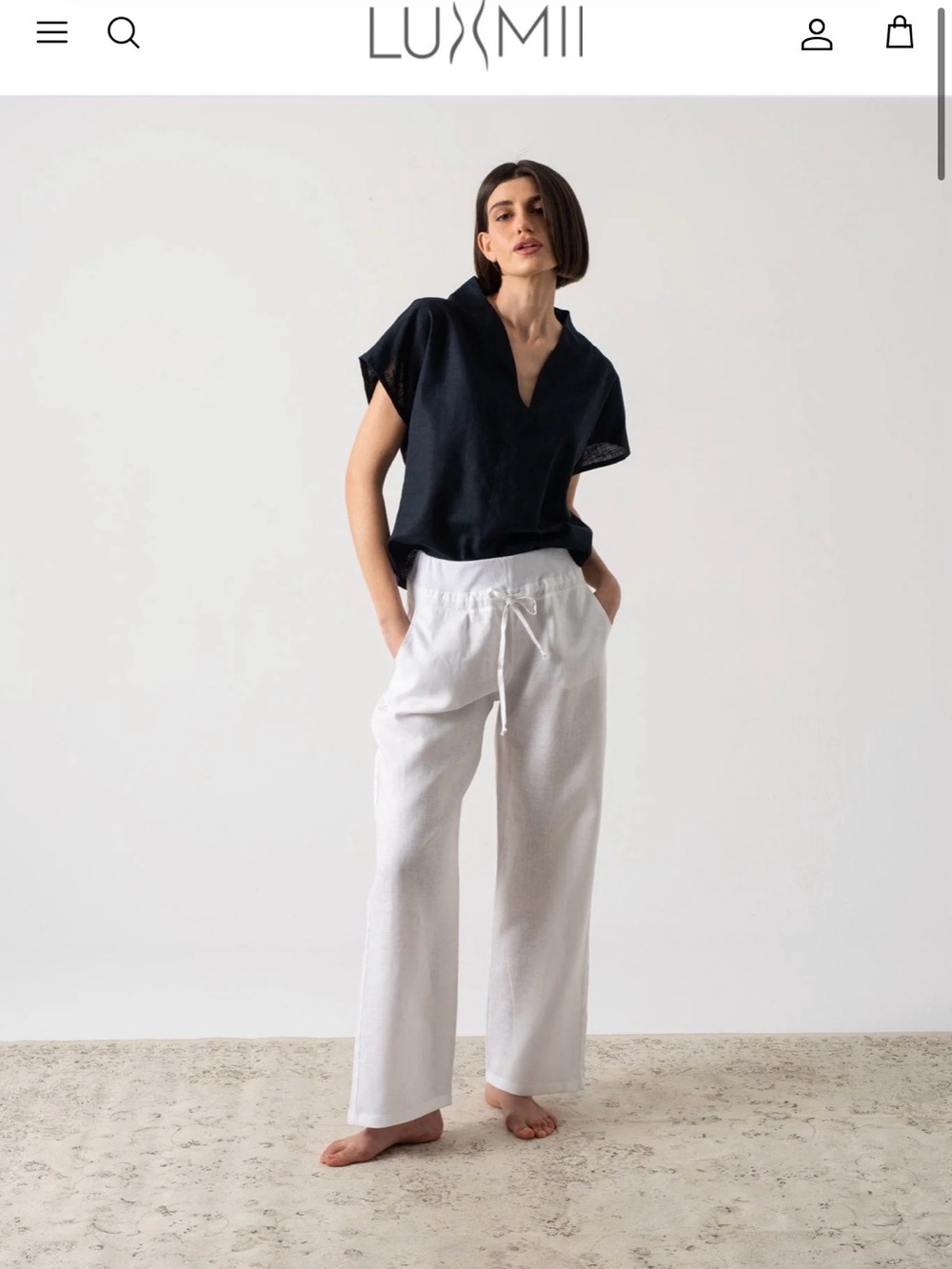 Luxmii Collo Alto Top Navy Vol. II S/M